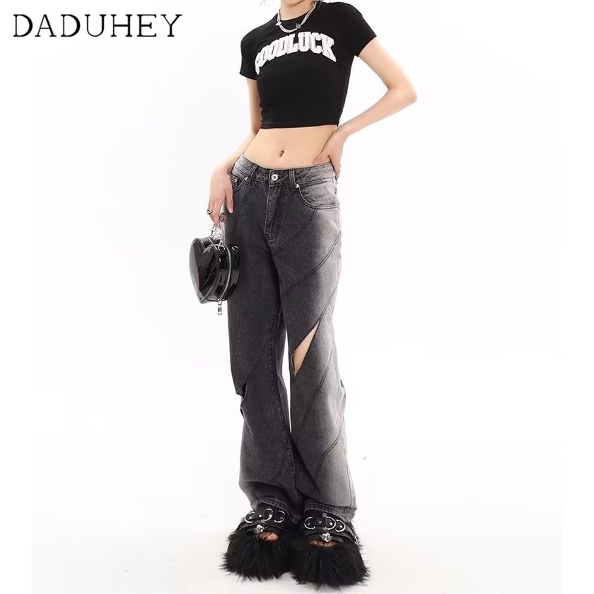 daduhey-american-style-high-street-jeans-womens-summer-high-waist-slimming-straight-mop-casual-pants-parachute-pants