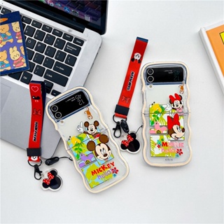 เคสโทรศัพท์มือถือแบบแข็ง กันกระแทก ลายการ์ตูนมิกกี้ มินนี่เมาส์น่ารัก สําหรับ Samsung Galaxy Z Flip 4 5G Z Flip 3