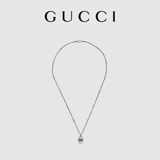 [พร้อมส่ง] Gucci GUCCI สร้อยคอเงินคู่ G ของขวัญคู่รัก