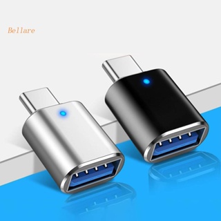 (BEL) อะแดปเตอร์เชื่อมต่อ Type-C เป็น USB OTG ไฟแสดงสถานะ LED 3A ชาร์จเร็ว