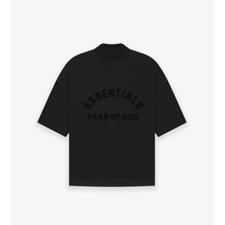 เสื้อยืดแขนสั้นลําลอง ทรงหลวม พิมพ์ลายโลโก้ตัวอักษร ESS FEAR OF GOD แนวสตรีท พลัสไซซ์