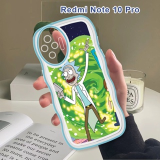 สําหรับ Redmi Note 10 9 Pro 4G 5G Note 9S 8 5A Prime เคสโทรศัพท์มือถือแบบนิ่ม กันกระแทก กันรอยกล้อง ลายคลื่น Rick and Modi แฟชั่น