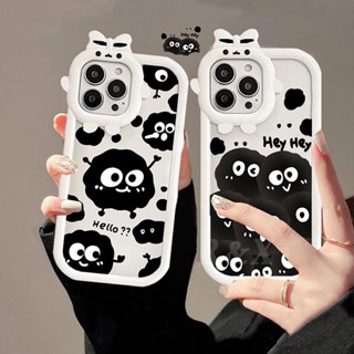 เคสโทรศัพท์มือถือ TPU นิ่ม แบบใส ลายการ์ตูนมอนสเตอร์ ประดับโบว์ สําหรับ OPPO CPH1909 Cph2083 CPH1903 CPH1803 CPH1853 CPH2015 CPH2477 CPH2471 CPH2349