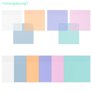 Amongspring&gt; ใหม่ สติกเกอร์กระดาษโน้ต แบบใส มีกาวในตัว กันน้ํา สําหรับติดตกแต่งออฟฟิศ โรงเรียน 30 แผ่น