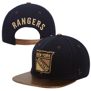หมวก ลาย New York Rangers สามารถปรับได้ สีดํา