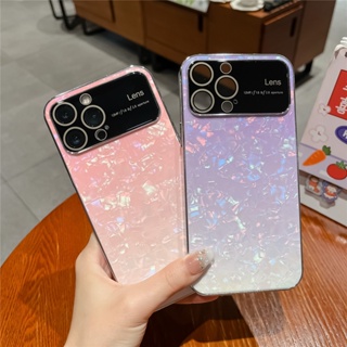 เคสซิลิโคน รูปเปลือกหอย ขนาดใหญ่ กันกระแทก หรูหรา สําหรับ iPhone 14 13 12 Pro Max