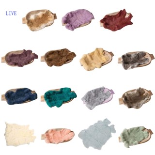 Live พรมปูพื้นหลัง รูปกระต่าย ขนเฟอร์ สําหรับถ่ายภาพเด็กทารกแรกเกิด