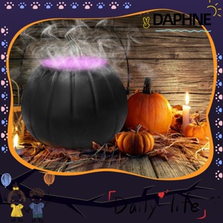 Daphne ใหม่ โคมไฟตัดหมอก LED 12 ดวง เปลี่ยนสีได้ รูปแม่มด สีดํา สําหรับฮาโลวีน