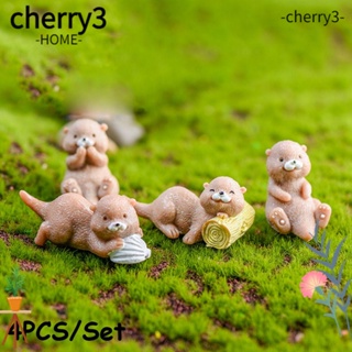 Cherry3 โมเดลฟิกเกอร์ รูปนากนาก DIY สําหรับตกแต่งสวนบอนไซ 4 ชิ้น ต่อชุด