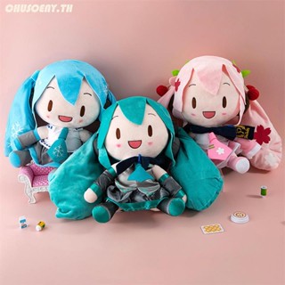 หมอนตุ๊กตานุ่ม รูปการ์ตูน Hatsune Miku Bow Cherry น่ารัก ขนาด 32 ซม. เหมาะกับของขวัญวันเกิด สําหรับเด็กผู้หญิง