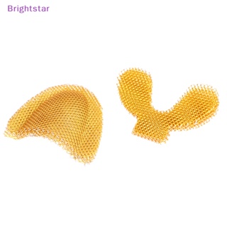 Brightstar 16 ชิ้น วัสดุฟันปลอม ตาข่ายทอง โลหะ ด้านบน และล่าง เสริมความแข็งแรง ใหม่