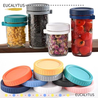 Eutus ฝาปิดขวดโหลเมสัน กันรั่วซึม สําหรับขวดโหลปากกว้าง 6 ชิ้น