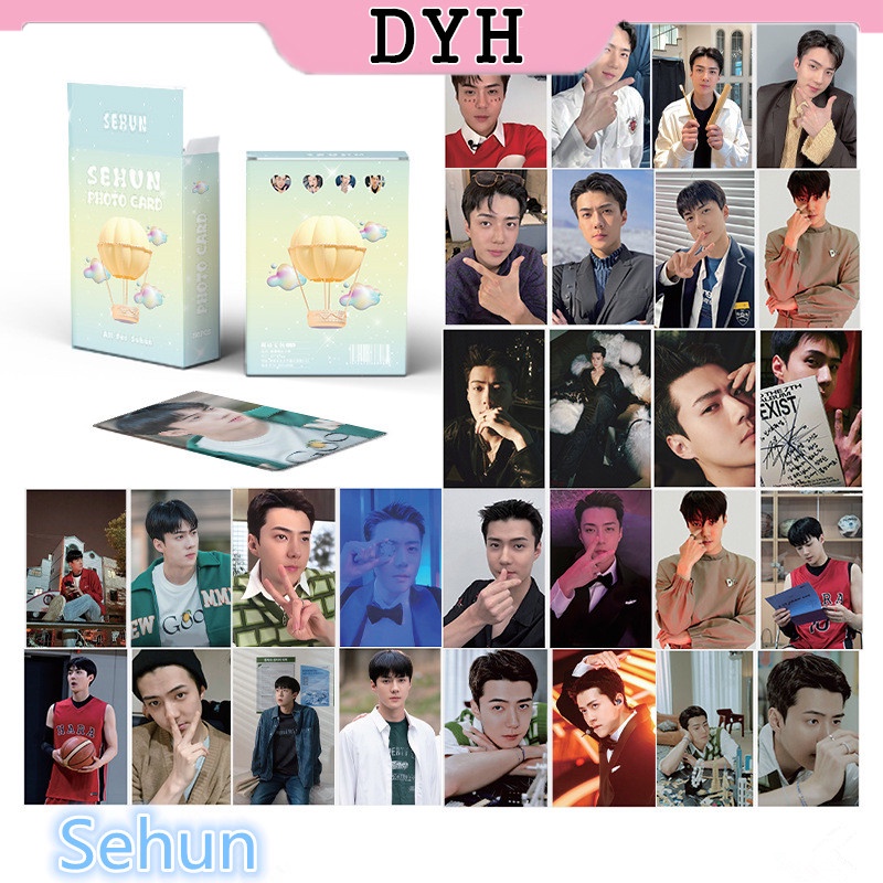 exo-baekhyun-sehun-การ์ด-โปสการ์ด-kpop-lomo-card-50-ชิ้น-กล่อง