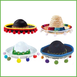 ที่คาดศีรษะ รูปหมวก Sombrero ขนาดเล็ก อุปกรณ์เสริม สําหรับงานปาร์ตี้ 4 ชิ้น