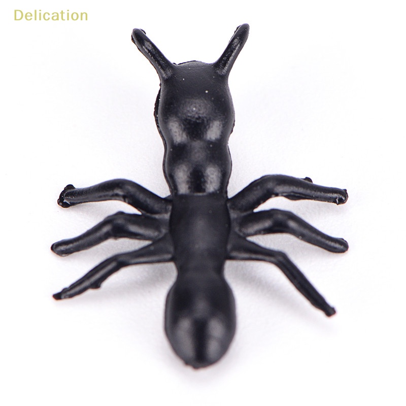 delication-มดพลาสติก-สีดํา-เหมือนจริง-ของเล่นตลก-สําหรับตกแต่งปาร์ตี้ฮาโลวีน-50-ชิ้น-ต่อล็อต