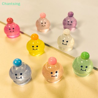 &lt;Chantsing&gt; เครื่องประดับเรซิ่นเรืองแสง ลายการ์ตูนน่ารัก ขนาดเล็ก สีแคนดี้ สําหรับตกแต่งรถยนต์ ลดราคา 5 ชิ้น