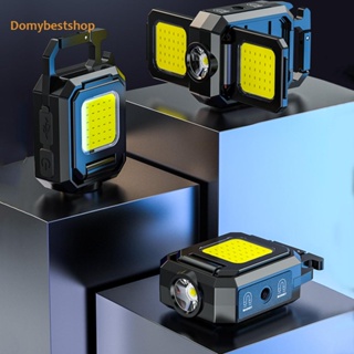 [Domybestshop.th] พวงกุญแจไฟฉาย LED COB ขนาดเล็ก พกพาง่าย ชาร์จ USB สําหรับตั้งแคมป์ ตกปลา