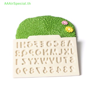 Aaairspecial แม่พิมพ์ซิลิโคน รูปตัวอักษร ตัวเลข สําหรับทําเค้ก ช็อคโกแลต ฟองดองท์ น้ําตาล DIY TH