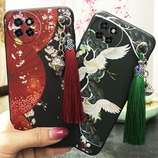 Shockproof Waterproof Phone Case For Itel S23/S665L bell tassel Dirt-resistant Durable Chinese Style Back Cover Anti-knock
