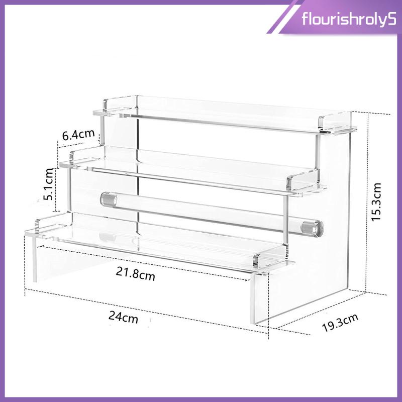 flourishroly5-ชั้นวางเครื่องประดับ-อะคริลิค-3-ชั้น-ทนทาน-สําหรับตั้งโชว์-ฟิกเกอร์-เครื่องสําอาง-ลูกอม-ของสะสม