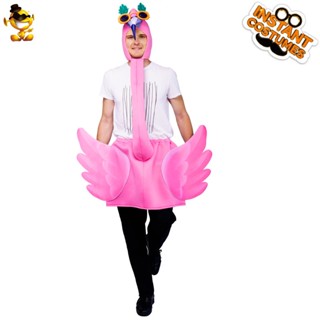 [New product in stock] Halloween pink flamingo stage performance costume carnival funny party costume adult role-playing costume quality assurance O4CH