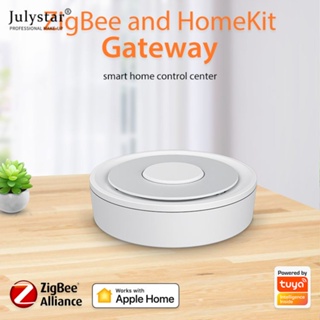 JULYSTAR Tuya Zigbee และ Homekit Smart Gateway Wired Hub Apple Alexa Google Home Smartlife