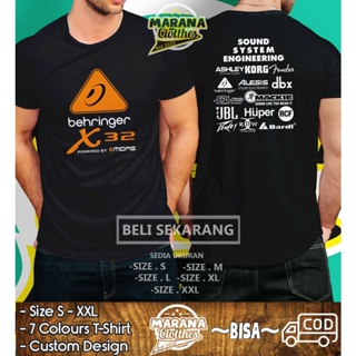 เสื้อยืดพิมพ์ลายพรีเมี่ยม X32 เสื้อยืดลําลอง แขนสั้น คอกลม พิมพ์ลาย Audio Behringer