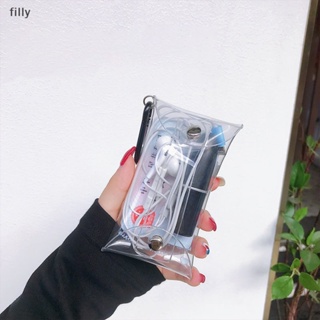 กระเป๋าสตางค์ PVC แบบใส ขนาดมินิ สําหรับใส่เหรียญ กุญแจ ลิป หูฟัง บัตร
