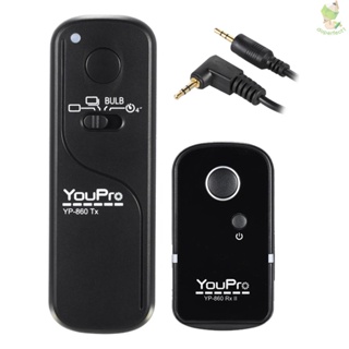 Youpro YP-860 E3 2.4G รีโมตกดชัตเตอร์ไร้สาย รับส่งสัญญาณ 16 ช่อง สําหรับกล้อง 8.9