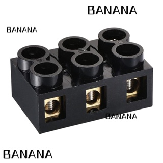 Banana1 บล็อกเทอร์มินัล 500V สกรูแถวคู่ 3 ตําแหน่ง สีดํา 60A สําหรับวิศวกรรมไฟฟ้า