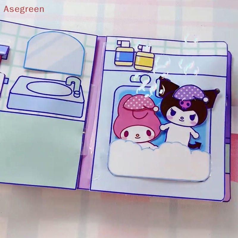 asegreen-หนังสือแฮนด์เมด-ลาย-melody-sanrio-doudou-เสียงเงียบ-ของเล่นเสริมการเรียนรู้เด็ก-diy