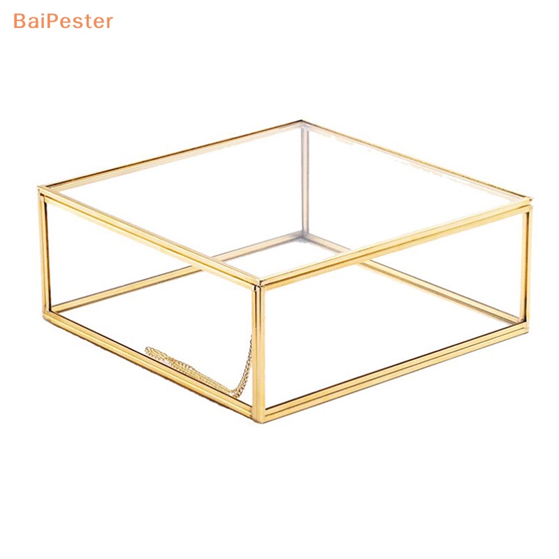 baipester-กล่องแก้วใส-ทรงหกเหลี่ยม-สําหรับใส่เครื่องประดับ-แหวนแต่งงาน