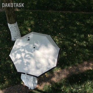 DAKOTASK ร่มวินเทจฝรั่งเศสอัตโนมัติ 3 พับร่มพับพกพาเดินทางร่มกันแดดฝน