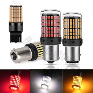 2 ชิ้น หลอดไฟเลี้ยว ไฟตัดหมอก LED 1156 BA15S BAU15S 1157 7440 7443 3014 144SMD สําหรับรถยนต์