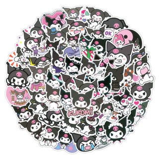 SANRIO สติกเกอร์ ลายKUROMI น่ารัก สําหรับติดตกแต่งแล็ปท็อป 100 50 ชิ้น