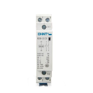 Chint คอนแทคเตอร์ AC เฟสเดียว ขนาดเล็ก 220V Din Rail Type NCH8-25/20 two Normally Open 2P 25A