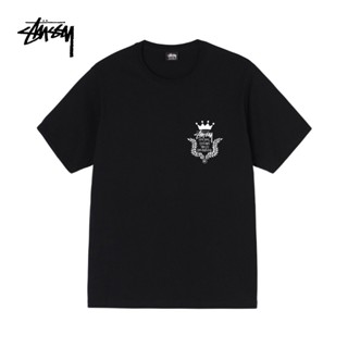 VDSTUSSY เสื้อยืดแขนสั้น พิมพ์ลายกราฟฟิคมงกุฎ แฟชั่นสําหรับชาย และหญิง