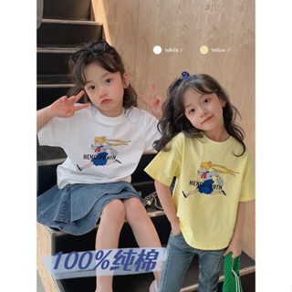 พร้อมส่ง ขายดี เสื้อยืดแขนสั้น พิมพ์ลายการ์ตูน Chenchen Mom สไตล์เกาหลี ญี่ปุ่น สีขาว แฟชั่นฤดูร้อน สําหรับเด็กผู้หญิง