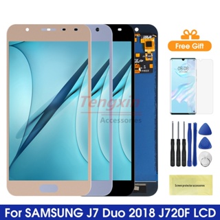 J720 หน้าจอแสดงผล LCD พร้อมหน้าจอสัมผัสดิจิทัล LCD สําหรับ Samsung Galaxy J7 Duo J720 J720F SM-J720F