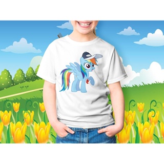 Rainbow printed cotton childrens t-shirt as a coach - high-end_02