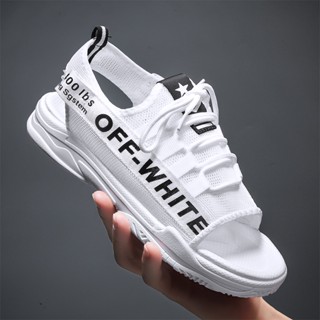 [OFF White] รองเท้าแตะฤดูร้อนสําหรับผู้ชาย, รองเท้าลําลองสบาย ๆ ไซซ์ 39-44