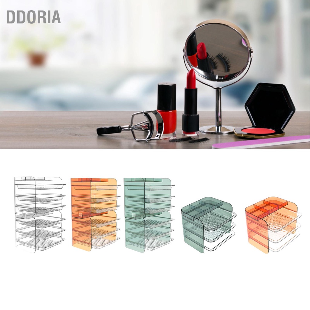 ddoria-multi-layer-sorting-tray-ถาดอะคริลิกออแกไนเซอร์สำหรับเครื่องสำอางครัวที่วางจานด้านข้างชั้นวางของ