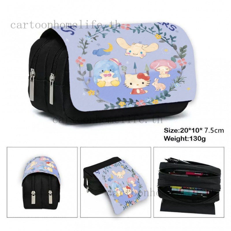 กระเป๋าดินสอ-sanrio-มีซิปและช่องคู่