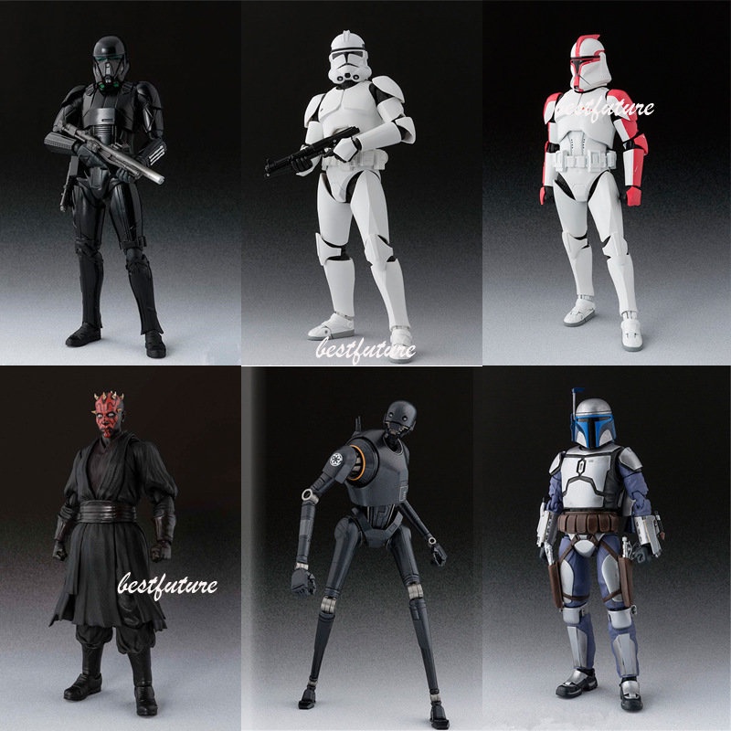 shf-shfiguarts-โมเดลฟิกเกอร์-star-wars-articulado-stormtrooper-luke-skywalker-darth-maul-darth-vader