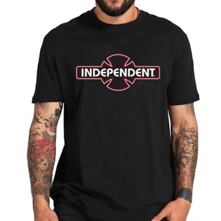 เสื้อยืดลําลอง แขนสั้น คอกลม พิมพ์ลายกราฟฟิค Independent Trucks Skateboard สีดํา สําหรับผู้ชาย