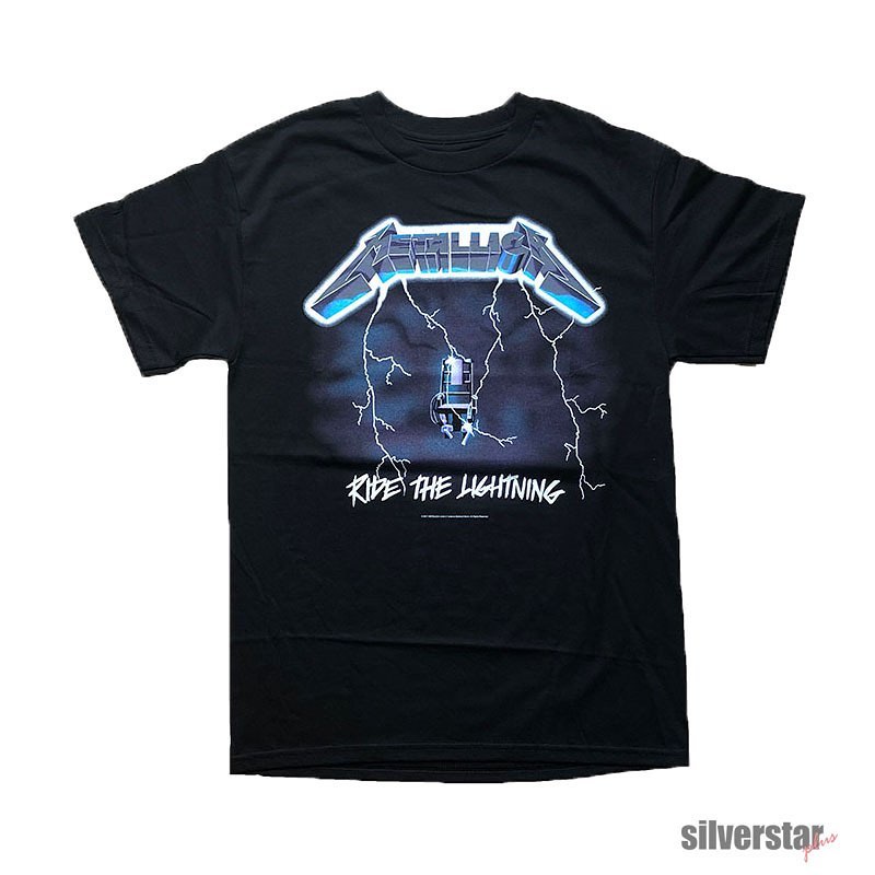 พร้อมส่ง-metallica-ride-the-lightning-ลิขสิทธิ์แท้มือหนึ่ง-การเปิดตัวผลิตภัณฑ์ใหม่-t-shirt