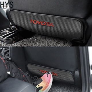 Hys แผ่นคาร์บอนไฟเบอร์ ป้องกันสิ่งสกปรก อุปกรณ์เสริม สําหรับรถยนต์ Toyota wish sienta CHR Noahestima RAV4 Corolla Camry Prado จํานวน 2 ชิ้น