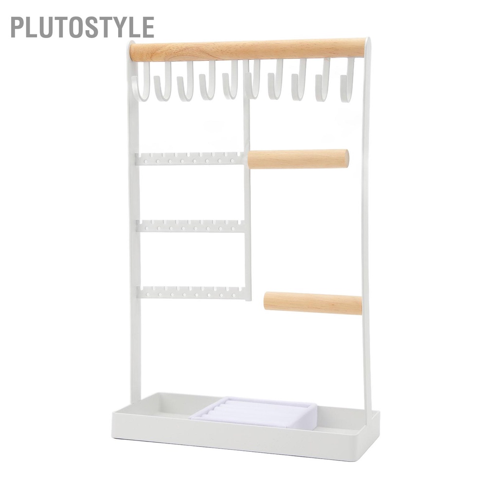 plutostyle-เครื่องประดับยืน-4-ชั้นสร้อยคอผู้ถือจอแสดงผล-10-ตะขอสร้อยข้อมือที่วางแหวนด้านล่างถาดสำหรับหอพักบ้าน