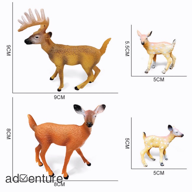 adven-โมเดลฟิกเกอร์-รูปกวางจําลอง-ของเล่นเสริมการเรียนรู้เด็ก