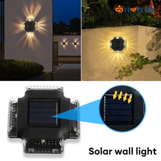 โคมไฟติดผนัง LED พลังงานแสงอาทิตย์ ABS กันน้ํา คุณภาพสูง สําหรับตกแต่งบ้าน รั้ว สวนหลังบ้าน